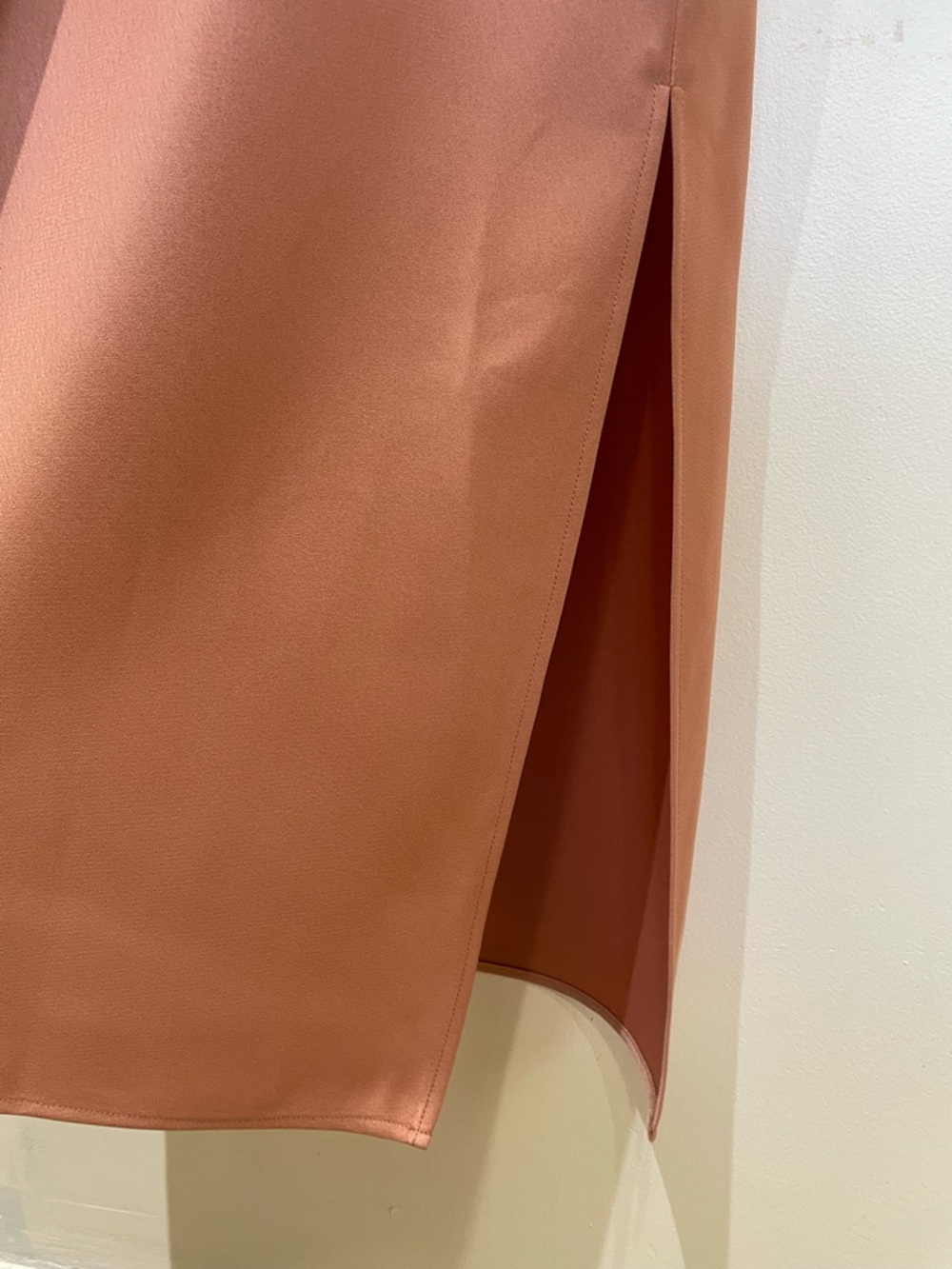 BHLDN Cali Satin Charmeuse Slip Dress Sedona Midi Cowl Neck Wedding Guest Size 4 - Picture 8 of 11